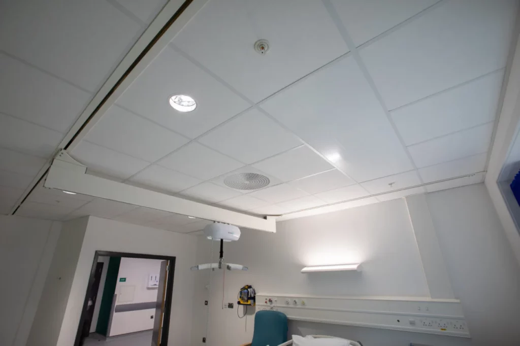 Double doors in hospital ward