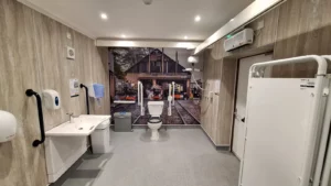 Internal shot of Changing Places at Ravenglass