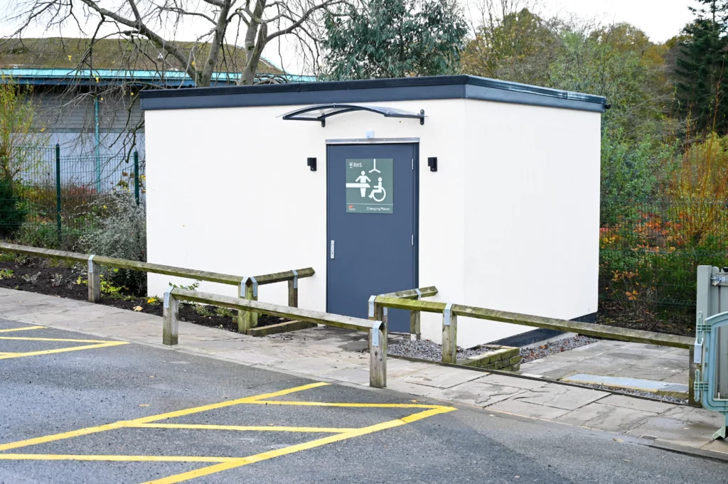 Modular Changing Places Installed In Carpark of RHS Harlow Carr