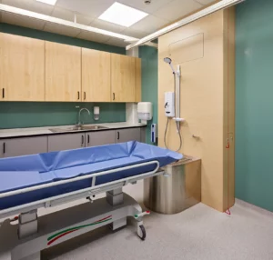 Ceiling hoist system in SEN school hygiene room